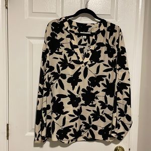 Ava & Viv black and cream blouse 2x